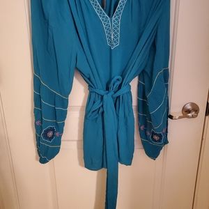 Lane Bryant turquoise blouse